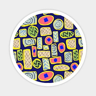 Abstract Pattern - Midnight Blue Magnet